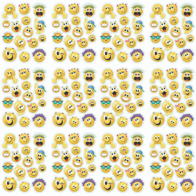 EUREKA Eureka® Emoticons Window Clings, 12 Sheets