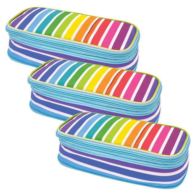 TEACHER CREATED RESOURCES Teacher Created Resources® Colorful Stripes Pencil Case, Pack of 3