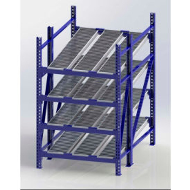 UNEX Manufacturing Inc. UNEX RR99S2R4X6-L Additional level for Gravity Flow Roller Rack with Span Track 48""W x 72""D p/n RR99S2R4X6-L