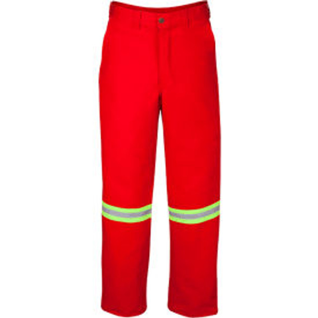 CODET NEWPORT CORP Big Bill Heavy Work Pants Reflective Material Flame Resistant 44W x Unhemmed Red p/n 1435US9-UN-RED-44