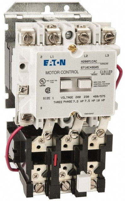 Eaton Cutler-Hammer A200M1CAC 27 Amp, NEMA Size 1, Nonreversible Open Enclosure NEMA Motor Starter