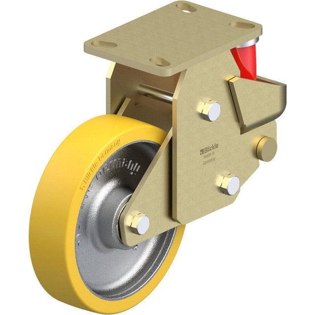 Blickle 910165 Top Plate Casters; Mount Type: Plate ; Number of Wheels: 1.000 ; Wheel Diameter (Inch): 5 ; Wheel Material: Rubber ; Wheel Width (Inch): 1-1/4 ; Wheel Color: Gray