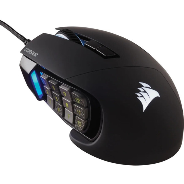 CORSAIR MEMORY, INC. CH-9304211-NA Corsair Scimitar RGB Elite Gaming Mouse - Optical - Cable - 18000 dpi - Scroll Wheel - 17 Button(s) CORSAIR MEMORY, INC. CH-9304211-NA Corsair Scimitar RGB Elite Gaming Mouse - Optical - Cable - 18000 dpi - Scroll Wheel - 17 Button(s)