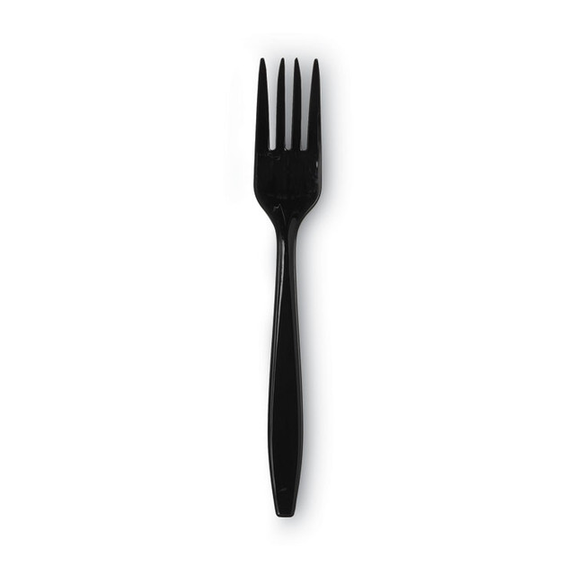 GEORGIA PACIFIC Dixie® PFH53C Individually Wrapped Heavyweight Forks, Polypropylene, Black, 1,000/Carton