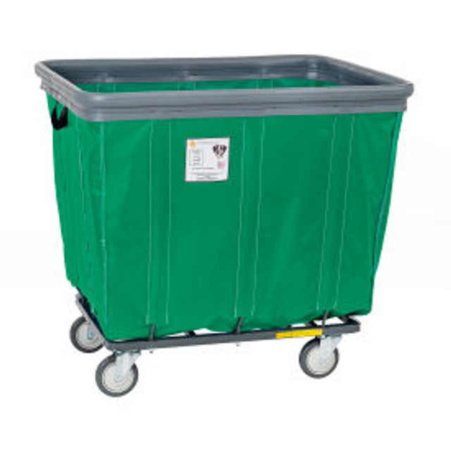 R&B WIRE PRODUCTS INC R&B Wire Products® 14 Bushel Vinyl Bumper Truck All Swivel Casters Forest Green p/n 414SOBC/FG
