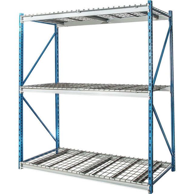 Hallowell HBR604887-3S-WW Storage Racks; Rack Type: Bulk Rack Starter Unit ; Overall Width (Inch): 60 ; Overall Height (Inch): 87 ; Overall Depth (Inch): 48 ; Material: Steel ; Color: Light Gray; Marine Blue