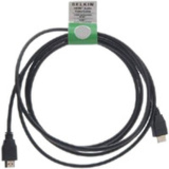 BELKIN, INC. F8V3311B30 Belkin HDMI Cable - 29.86 ft HDMI A/V Cable for Audio/Video Device - First End: 1 x 19-pin HDMI Type A Digital Audio/Video - Male - Second End: 1 x 19-pin HDMI Type A Digital Audio/Video - Male - Black - 1 BELKIN, INC. F8V3311B30 Belkin HDMI Cable - 29.86 ft HDMI A/V Cable for Audio/Video Device - First End: 1 x 19-pin HDMI Type A Digital Audio/Video - Male - Second End: 1 x 19-pin HDMI Type A Digital Audio/Video - Male - Black - 1
