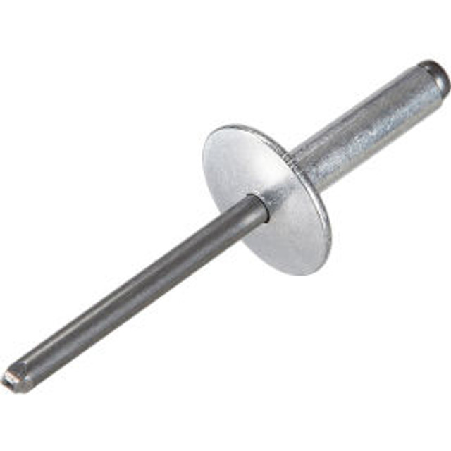 Titan Fasteners Pop Blind Rivet - 3/16 x 6-4 - Large Flange Head - Up to 1/4"" Grip - Aluminum/Steel - Pkg of 250 p/n NCBGSML64A