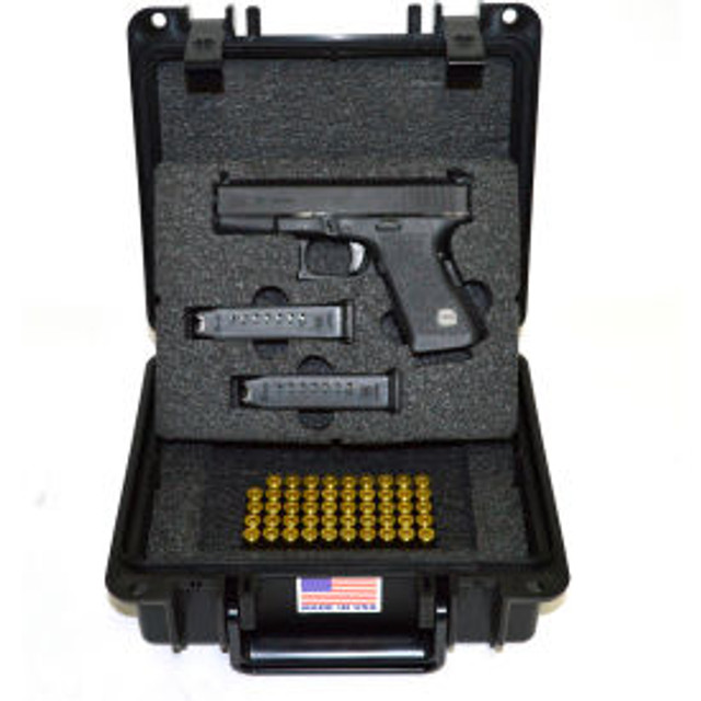 Quick Fire Cases Quick Fire Pistol Case w/Springfield XD Insert & Locks QF300BKLXD Watertight10-11/16x9-3/4x4-13/16 p/n QF300BKLXD