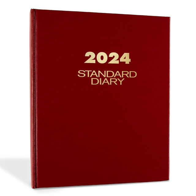 ACCO BRANDS USA, LLC SD3741324 2024 AT-A-GLANCE Standard Daily Diary, 7-1/2in x 9-1/2in, Red, January to December 2024, SD37413