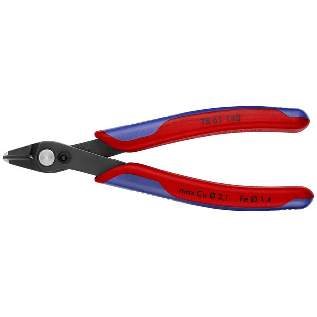 Knipex 78 61 140 Cutting Pliers; Insulated: No ; Overall Length (Inch): 5-1/2in ; Head Style: Cutter ; Cutting Style: Flush ; Handle Color: Red; Blue ; Overall Length Range: 4 to 6.9 in