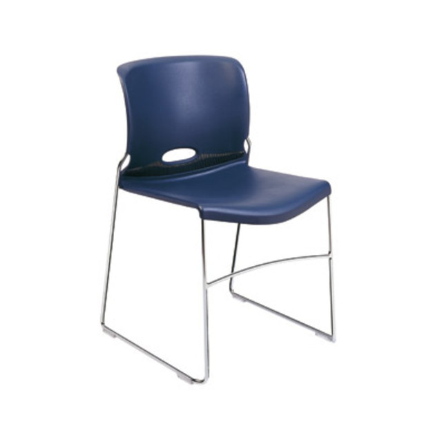 HNI CORPORATION 4041RE HON Olson Stacker Chairs, 30-5/8inH x 19-1/8inW x 21-5/8inD, Blue, Set Of 4