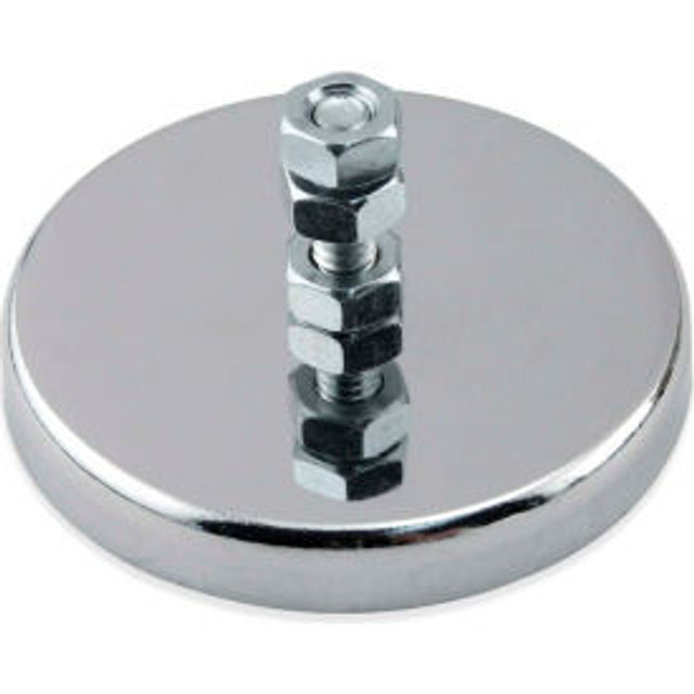 Master Magnetics Inc. Master Magnetics Ceramic Mount-It Magnet RB70B3N with Attached Screw and Nuts 65 Lbs. Pull Chrome p/n RB70B3N