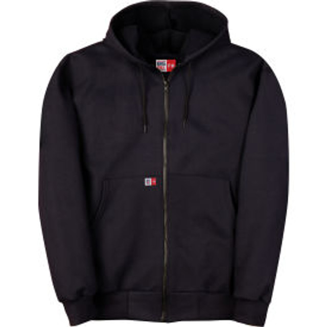 CODET NEWPORT CORP Big Bill Full Zip Hooded Sweater Indura Flame Resistant 11 Oz. 3XL Navy p/n DW17S11/OS-R-NAY-3X