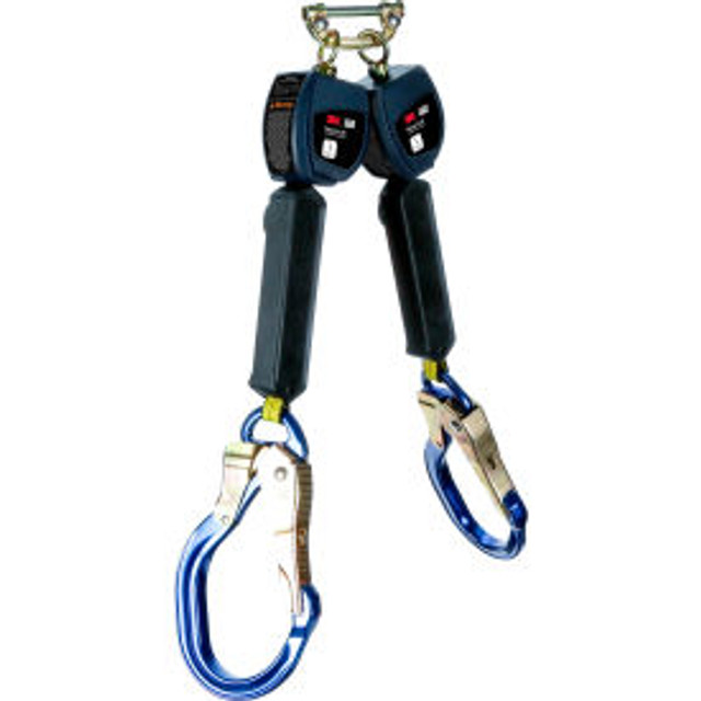 D B Industries Dbi/Sala 3M™ DBI-SALA Nano-Lok Personal Twin-Leg Self Retracting Lifeline w/ Aluminum Rebar Hook 6 Ft. p/n 3100553