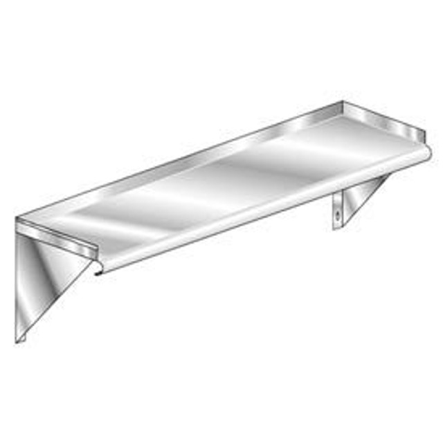 Aero Manufacturing Co. Aero Manufacturing 4W-1024 16 Gauge Economy Wall Shelf 430 Stainless Steel - 24""W x 10""D p/n 4W-1024