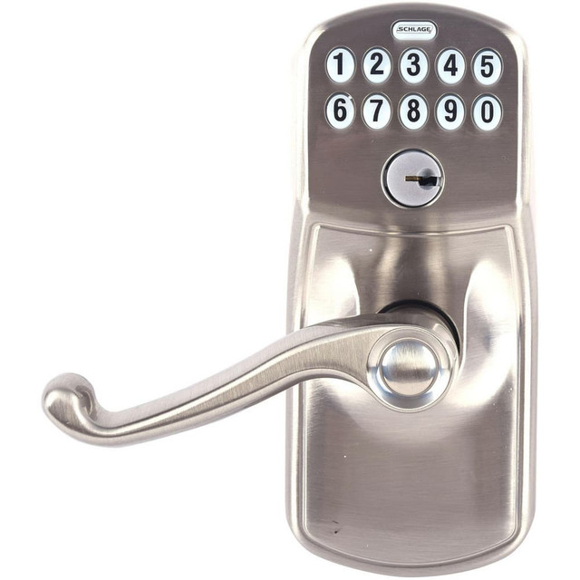 Schlage FE595 PLY619FLA Lever Locksets; Lockset Type: Entrance ; Key Type: Keyed Different ; Back Set: 2-3/4 (Inch); Cylinder Type: Conventional ; Material: Metal ; Door Thickness: 1-3/4