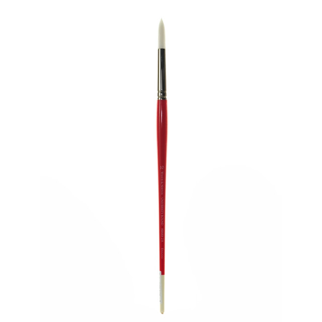 COLART FINE ART & GRAPHICS LTD. 5419010 Winsor & Newton University Series Long-Handle Paint Brush 235, Size 10, Round Bristle, Red COLART FINE ART & GRAPHICS LTD. 5419010 Winsor & Newton University Series Long-Handle Paint Brush 235, Size 10, Round Bristle, Red