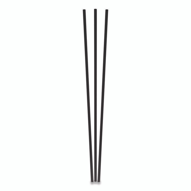 BERK ENTERPRISES INC Berkley Square 1241207 Unwrapped Round Stirrers, 7.75", Polypropylene, Black, 500/Pack