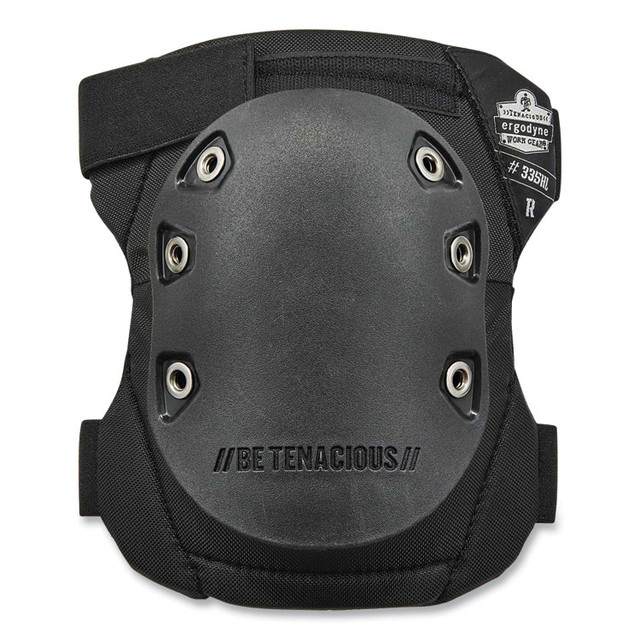 TENACIOUS HOLDINGS, INC. ergodyne® 18336 ProFlex 335HL Slip-Resistant Black Rubber Cap Knee Pads, Hook and Loop Closure, Pair