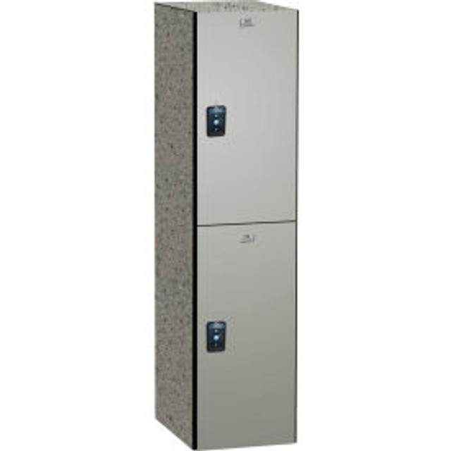 Asi Group ASI Storage Traditional Plus 2-Tier 2 Door Phenolic Locker 12""W x 12""D x 72""H Graphite Assembled p/n 11-821212721 3020