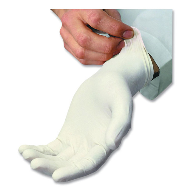 TRADEX INTERNATIONAL AMBITEX® LSM5201 L5201 Series Powder-Free Latex Gloves, 4 mil, Small, Cream, 100/Box