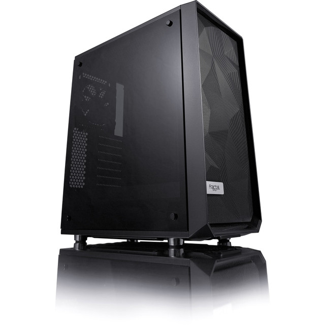 FRACTAL DESIGN FD-CA-MESH-C-BKO-TG  Meshify C Window Computer Case - Mid-tower - Black - Tempered Glass - 5 x Bay - 2 x 4.72in x Fan(s) Installed - ATX, Micro ATX, ITX Motherboard Supported - 7 x Fan(s) Supported - 2 x Internal 3.5in Bay - 3 x Intern