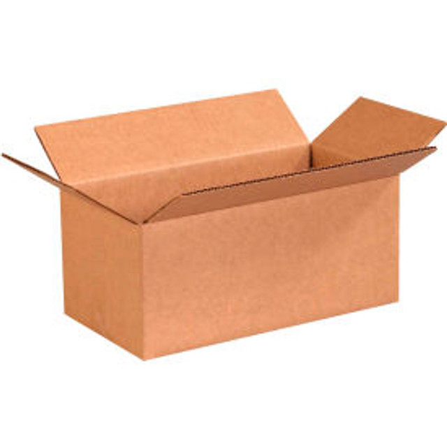 Global Industrial™ Long Cardboard Corrugated Boxes 10""L x 5""W x 4""H Kraft p/n B2206046