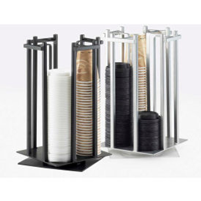 Cal Mil Plastics Cal-Mil 1133-74 One by One Rotating Cup and Lid Organizer 10""W x 10""D x 15-3/4""H Platinum p/n 1133-74