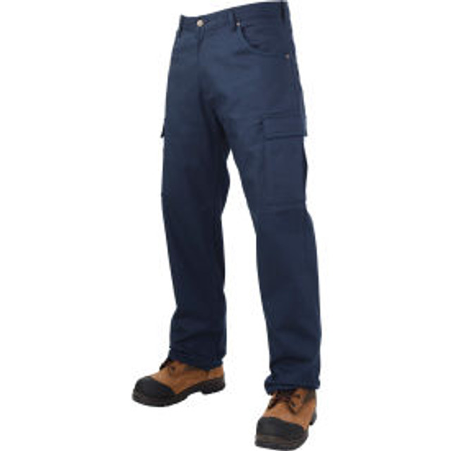 Tough Duck Relaxed Fit Flex Twill Cargo Pants 32""L Inseam x 38"" Waist Navy p/n 601016-NAVY-38