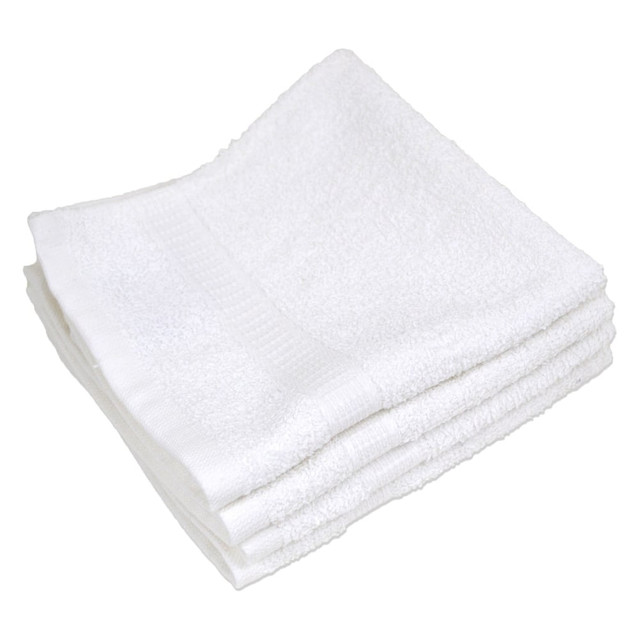 R&R TEXTILE MILLS INC X03120-12 Spa and Comfort Washcloths, 13in x 13in, White, Pack Of 12 Washcloths