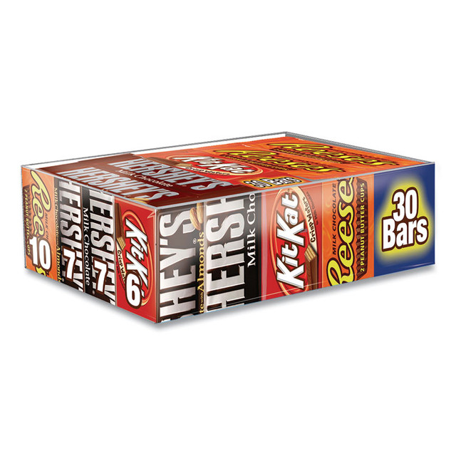 THE HERSHEY COMPANY Hershey®'s 24600031 Full Size Chocolate Candy Bar Variety Pack, Assorted 1.5 oz Bar, 30 Bars/Box