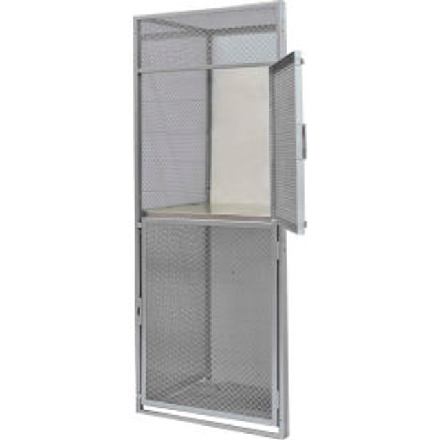 Hallowell® 2-Tier 2 Door Bulk Tenant Storage Locker Add On 48""Wx60""Dx90""H Gray Unassembled p/n BSL486090-R-2A-HG