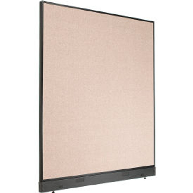 Global Industrial Interion® Office Partition Panel with Pass-Thru Cable 60-1/4""W x 64""H Tan p/n 238639PTN