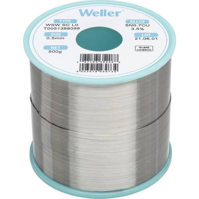 Weller T0051388099 Solder; Solder Type: Silver Free ; Material: Alloy ; Container Type: Spool ; Container Size: 500 g ; Minimum Melting Temperature: 442.11