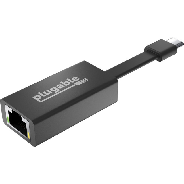 PLUGABLE TECHNOLOGIES USBC-TE1000 Plugable USB C to Ethernet Adapter, Fast and Reliable Gigabit Speed - Thunderbolt 3 to Ethernet Adapter Compatible with Macbook Pro, Windows, macOS, and ChromeOS, Driverless