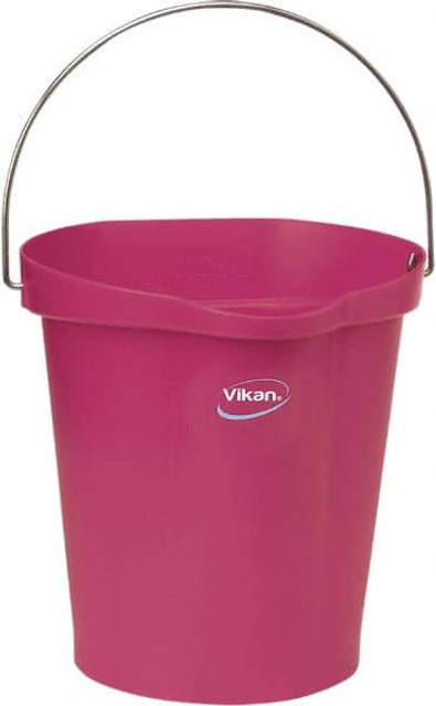 Vikan 56861 3 Gal, Polypropylene Round Pink Single Pail with Pour Spout