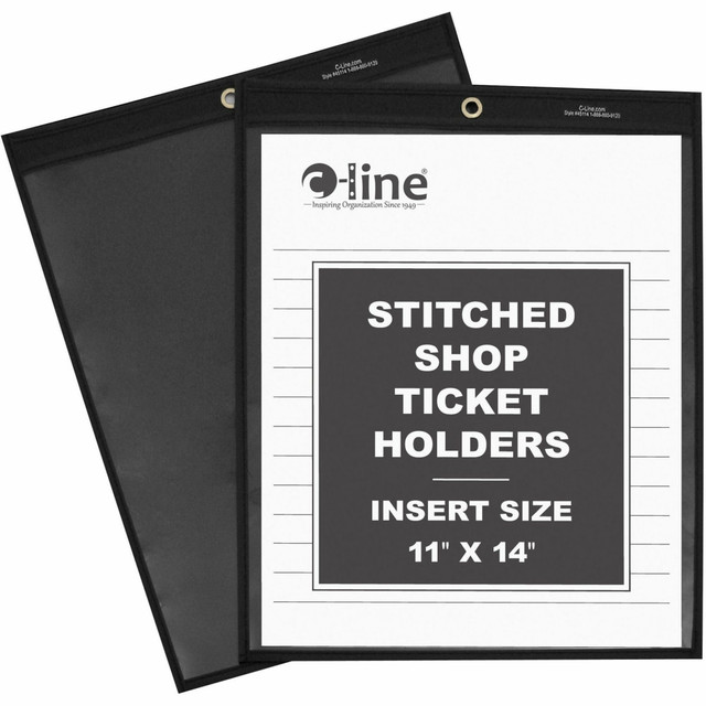 CLINE PRODUCTS INC C-Line 45114  Shop Ticket Holders, Stitched - One Side Clear, 11 x 14, 25/BX, 45114