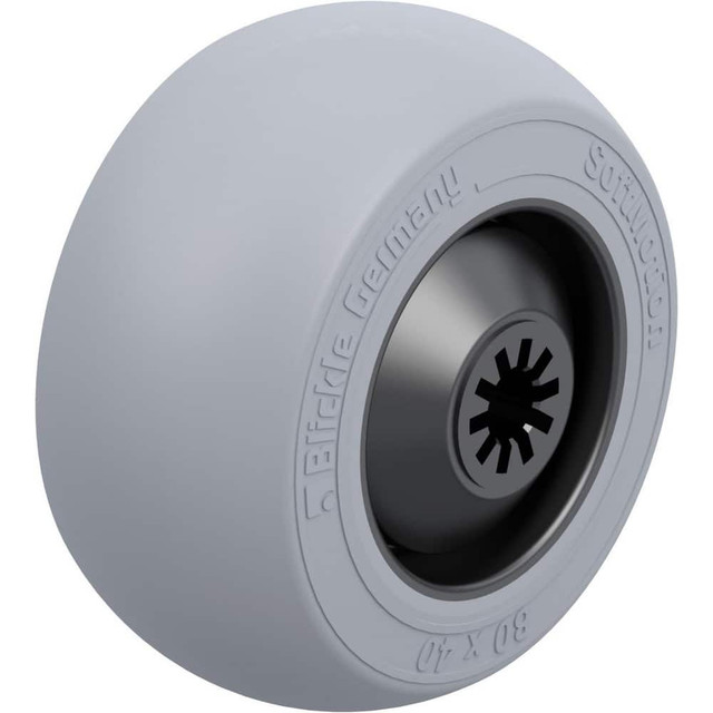 Blickle 933593 Caster Wheels; Wheel Type: Rigid; Swivel ; Load Capacity: 245 ; Bearing Type: Ball ; Wheel Core Material: Nylon ; Wheel Material: Rubber ; Wheel Color: Gray