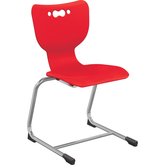 MOORECO INC 53218-1-RED-NA-CH MooreCo Hierarchy Armless Cantilever Chair, 18in Seat Height, Red