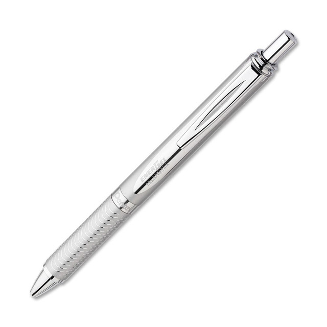 PENTEL OF AMERICA, LTD. BL407-A Pentel EnerGel Alloy Retractable Gel Pens, Medium Point, 0.7 mm, Metallic Silver Barrel, Black Ink PENTEL OF AMERICA, LTD. BL407-A Pentel EnerGel Alloy Retractable Gel Pens, Medium Point, 0.7 mm, Metallic Silver Barrel, Black Ink