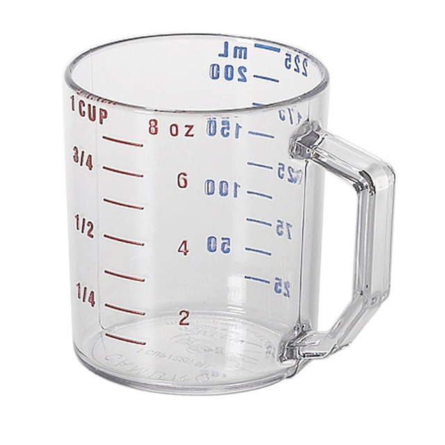 CAMBRO MFG. CO. CAM25MCCW135 Cambro Camwear Measuring Cups, 8 Oz, Clear, Pack Of 12 Cups