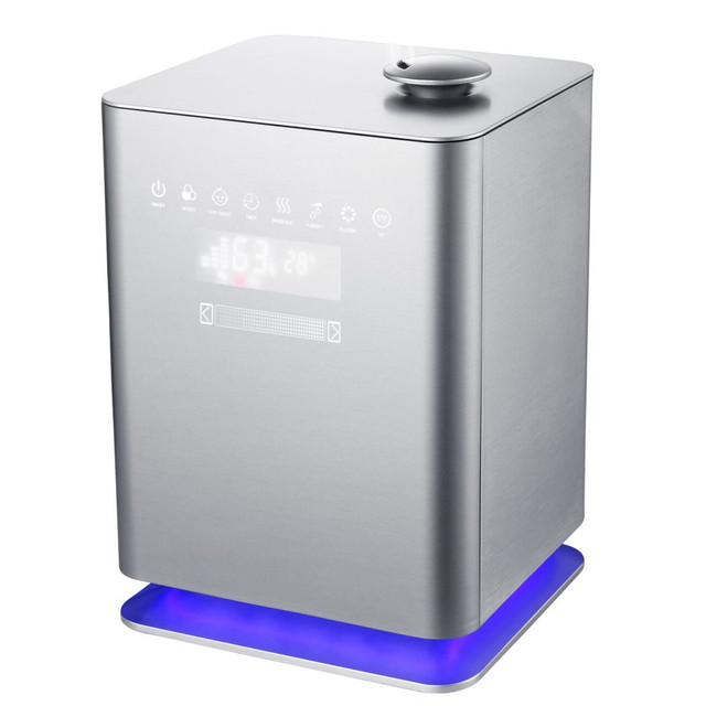 CRANE USA, INC. EE-6913 Crane Top-Fill Premium Ultrasonic Cool Mist Humidifier, 13inH x 9-1/4inW x 8inD, Metallic