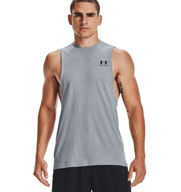 Under Armour 1329286035XL Men's UA Sportstyle Left Chest Cut-Off Tank