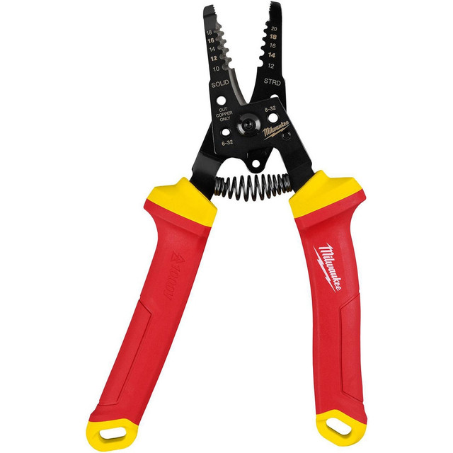 Milwaukee Tool 48-22-2214 Wire & Cable Strippers; Maximum Capacity: 20 AWG ; Type: Wire Stripper ; Minimum Wire Gauge: 10 AWG ; Insulated: Yes ; Wire Type: AWG ; Body Material: Plastic; Steel