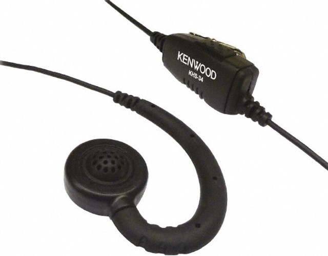 Kenwood KHS-34 Ear Hanger, Push to Talk Microphone C-Ring Headset