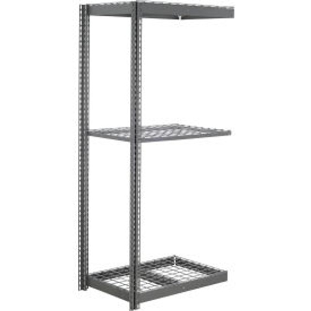 Global Industrial 3 Shelf Standard Duty Boltless Shelving Add On 48""W x 12""D x 96""H Wire Deck p/n B3165680