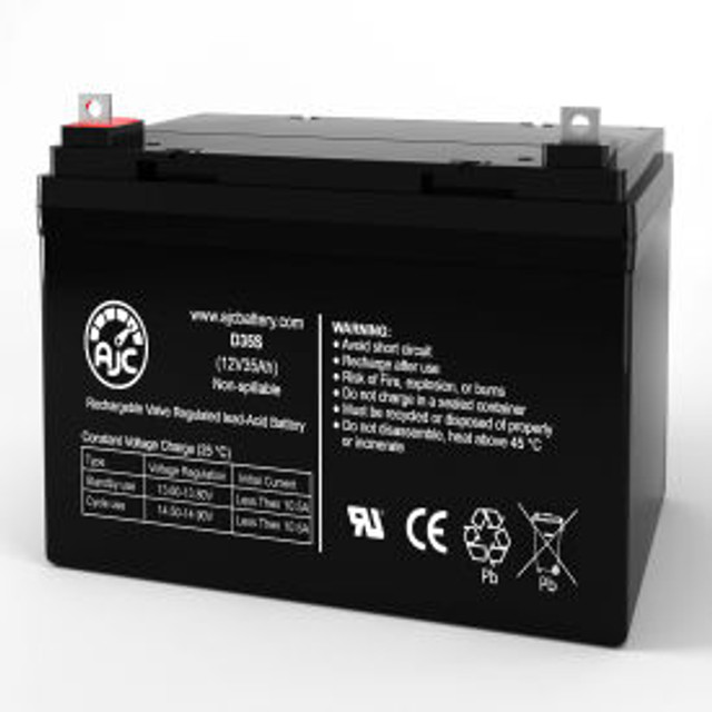 Battery Clerk LLC AJC® Hoveround MPV1 Mobility Scooter Replacement Battery 35Ah 12V NB p/n AJC-D35S-M-2-126550