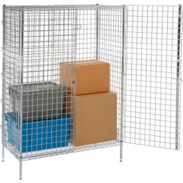 Global Industrial Nexel® 1 Shelf Poly-Z-Brite® Security Wire Shelving Unit 60""W x 24""D x 66""H p/n 320929Z