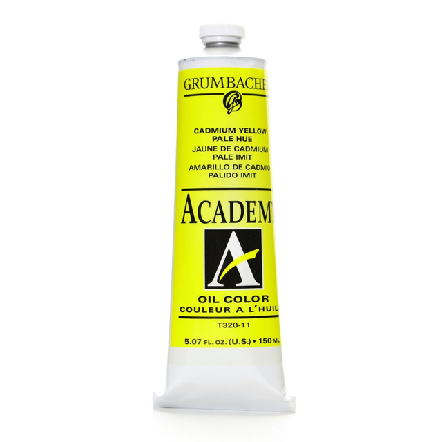 WINSOR & NEWTON T320-11-2 Grumbacher Academy Oil Colors, 5.07 Oz, Cadmium Yellow Pale Hue, Pack Of 2 WINSOR & NEWTON T320-11-2 Grumbacher Academy Oil Colors, 5.07 Oz, Cadmium Yellow Pale Hue, Pack Of 2